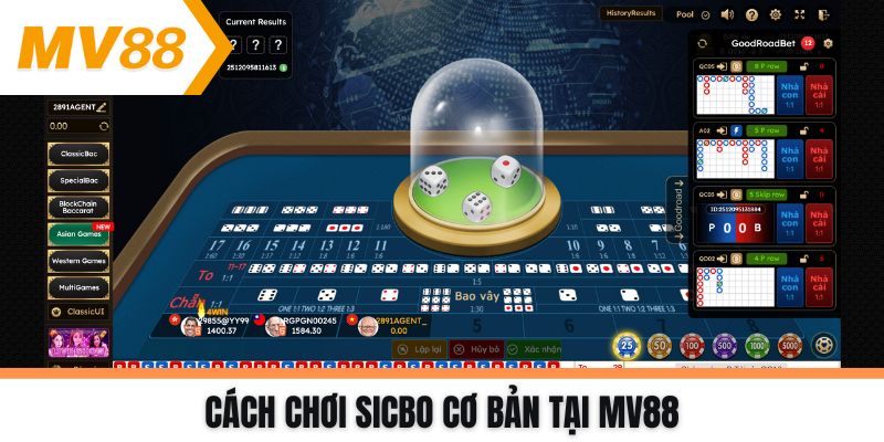 Cách chơi Sicbo cơ bản tại MV88