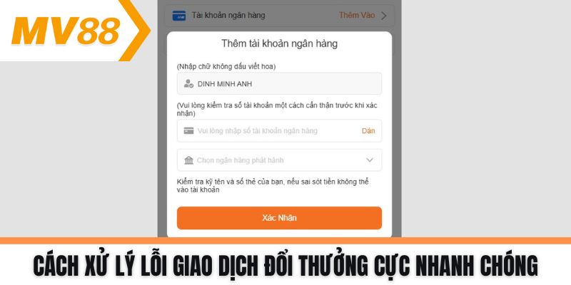 Cách xử lý lỗi giao dịch đổi thưởng cực nhanh chóng