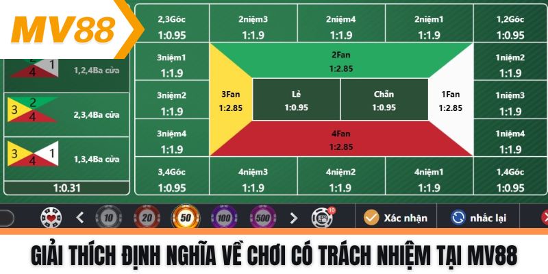 Giải thích định nghĩa về chơi có trách nhiệm tại MV88
