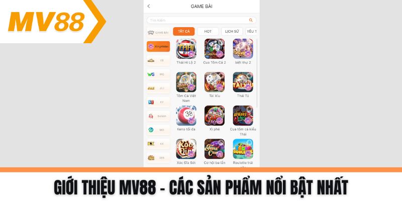 Giới thiệu MV88 - Các sản phẩm nổi bật nhất
