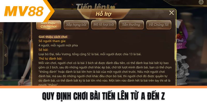 Quy định chơi bài Tiến Lên từ A đến Z