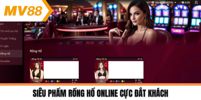 Siêu phẩm Rồng Hổ online cực đắt khách