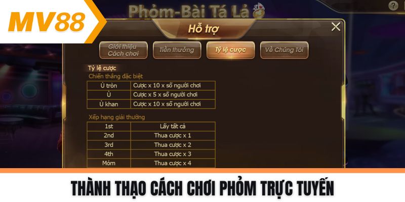 Thành thạo cách chơi Phỏm trực tuyến