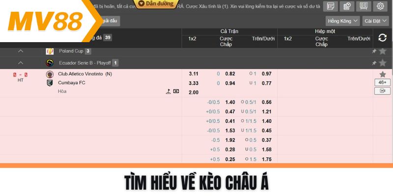 Tìm hiểu về kèo châu Á